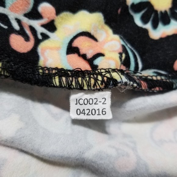 LulaRoe leggings TC Tall & Curvy floral mandala print pull on waist boho 2016 - Picture 9 of 11